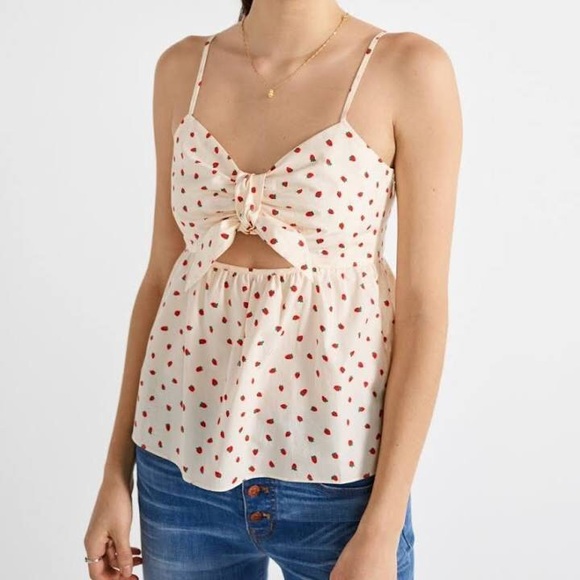 Madewell Strawberry Keyhole Cami - Picture 2 of 8